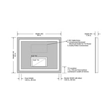 Load image into Gallery viewer, Integrity LED Lighted Mirror TV - line drawing.