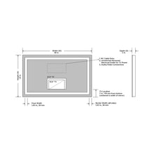 Load image into Gallery viewer, Integrity LED Lighted Mirror TV - line drawing.