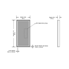 Load image into Gallery viewer, Integrity LED Wardrobe Mirror - line drawing.