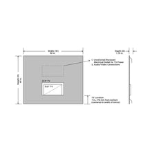 Load image into Gallery viewer, Loft Mirror TV - line drawing.