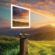 Load image into Gallery viewer, Silhouette LED Lighted Mirror Outside Area.
