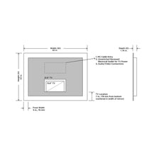 Load image into Gallery viewer, Silhouette LED Lighted Mirror TV - line drawing.