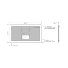 Load image into Gallery viewer, Silhouette LED Lighted Mirror TV - line drawing.