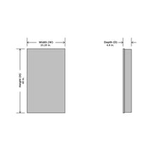 Load image into Gallery viewer, Simplicity Mirrored Cabinet - line drawing.