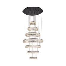 Load image into Gallery viewer, Monroe LED Chandelier in Black.