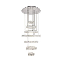 Load image into Gallery viewer, Monroe LED Chandelier in Chrome.