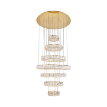 Load image into Gallery viewer, Monroe LED Chandelier in Gold.