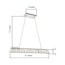 Load image into Gallery viewer, Monroe LED Linear Pendant Light - line drawing.