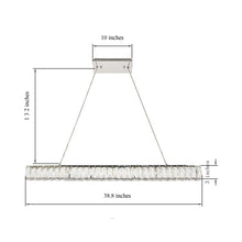 Load image into Gallery viewer, Monroe LED Linear Pendant Light - line drawing.