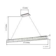 Load image into Gallery viewer, Monroe LED Linear Pendant Light - line drawing.