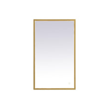 Load image into Gallery viewer, Pier LED Mirror Wall Light in Brass (18" x 30")