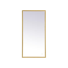 Load image into Gallery viewer, Pier LED Mirror Wall Light in Brass (18" x 36")