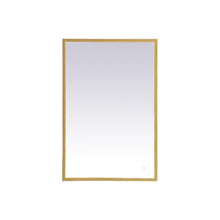 Load image into Gallery viewer, Pier LED Mirror Wall Light in Brass (20" x 30")