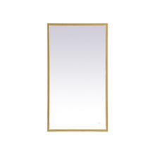Load image into Gallery viewer, Pier LED Mirror Wall Light in Brass (20" x 36")