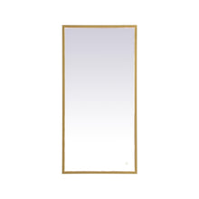 Load image into Gallery viewer, Pier LED Mirror Wall Light in Brass (20" x 40")