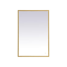 Load image into Gallery viewer, Pier LED Mirror Wall Light in Brass (24" x 36")