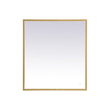Load image into Gallery viewer, Pier LED Mirror Wall Light in Brass (27" x 30")