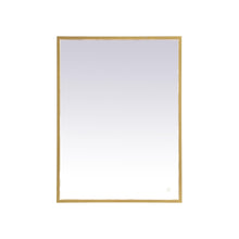 Load image into Gallery viewer, Pier LED Mirror Wall Light in Brass (27" x 36")