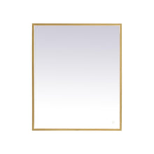 Load image into Gallery viewer, Pier LED Mirror Wall Light in Brass (30" x 36")
