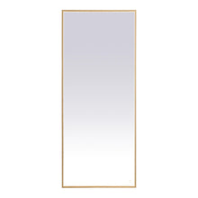 Load image into Gallery viewer, Pier LED Mirror Wall Light in Brass (30" x 72")