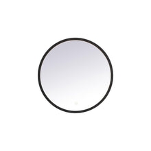 Load image into Gallery viewer, Pier LED Round Mirror Wall Light in Black (21-Inch Round)