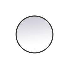 Load image into Gallery viewer, Pier LED Round Mirror Wall Light in Black (24-Inch Round)