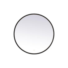 Load image into Gallery viewer, Pier LED Round Mirror Wall Light in Black (28-Inch Round)