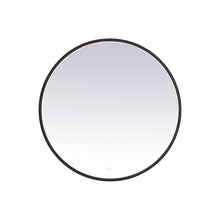 Load image into Gallery viewer, Pier LED Round Mirror Wall Light in Black (32-Inch Round)