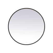 Load image into Gallery viewer, Pier LED Round Mirror Wall Light in Black (36-Inch Round)