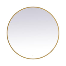 Load image into Gallery viewer, Pier LED Round Mirror Wall Light in Brass (42-Inch Round)