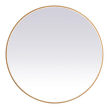 Load image into Gallery viewer, Pier LED Round Mirror Wall Light in Brass (48-Inch Round)