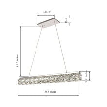 Load image into Gallery viewer, Valeta LED Linear Pendant Light - line drawing.