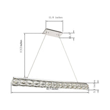 Load image into Gallery viewer, Valeta LED Linear Pendant Light - line drawing.