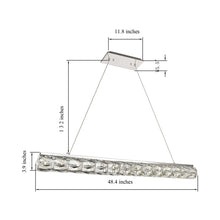 Load image into Gallery viewer, Valeta LED Linear Pendant Light - line drawing.