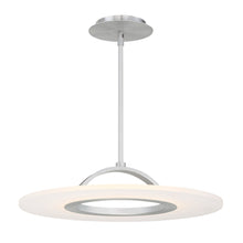 Load image into Gallery viewer, Elektron LED Convertible Semi-Flush Mount Ceiling Light in Small/Brushed Aluminum.