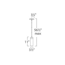 Load image into Gallery viewer, Elementum LED Pendant Light - line drawing.