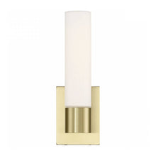 Load image into Gallery viewer, Elementum LED Bath Wall Light in Brushed Brass.