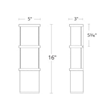 Load image into Gallery viewer, Elevation Outdoor LED Wall Light - line drawing.