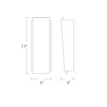 Load image into Gallery viewer, Elysia LED Wall Light - line drawing.