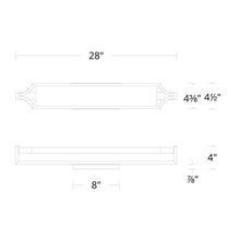 Load image into Gallery viewer, Emblem LED Bath Vanity and Wall Light - line drawing.