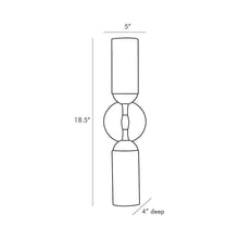 Load image into Gallery viewer, Emmett Wall Light - line drawing.