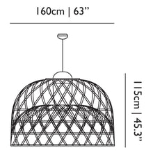 Load image into Gallery viewer, Emperor Suspension Light - line drawing.