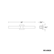 Load image into Gallery viewer, Esprit LED Bath Vanity Wall Light - line drawing.