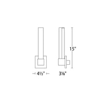 Load image into Gallery viewer, Esprit LED Bath Wall Light - line drawing.