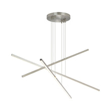 Load image into Gallery viewer, Essence Trio LED Linear Chandelier in Satin Nickel.