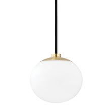 Load image into Gallery viewer, Estee Pendant Light in Gold and White.