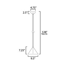 Load image into Gallery viewer, Abyss LED Mini Pendant Light - line drawing.