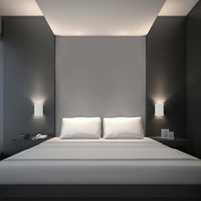 Load image into Gallery viewer, Alumilux Tilt Outdoor LED Wall Light in bedroom.