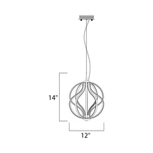 Load image into Gallery viewer, Aura Pendant LED Light - line drawing.