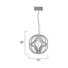 Load image into Gallery viewer, Aura Pendant LED Light - line drawing.
